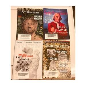Smithsonian Magazine Lot of (4) Aztecs, Samuel Adams, Robots,‎ Invisible Kingdom